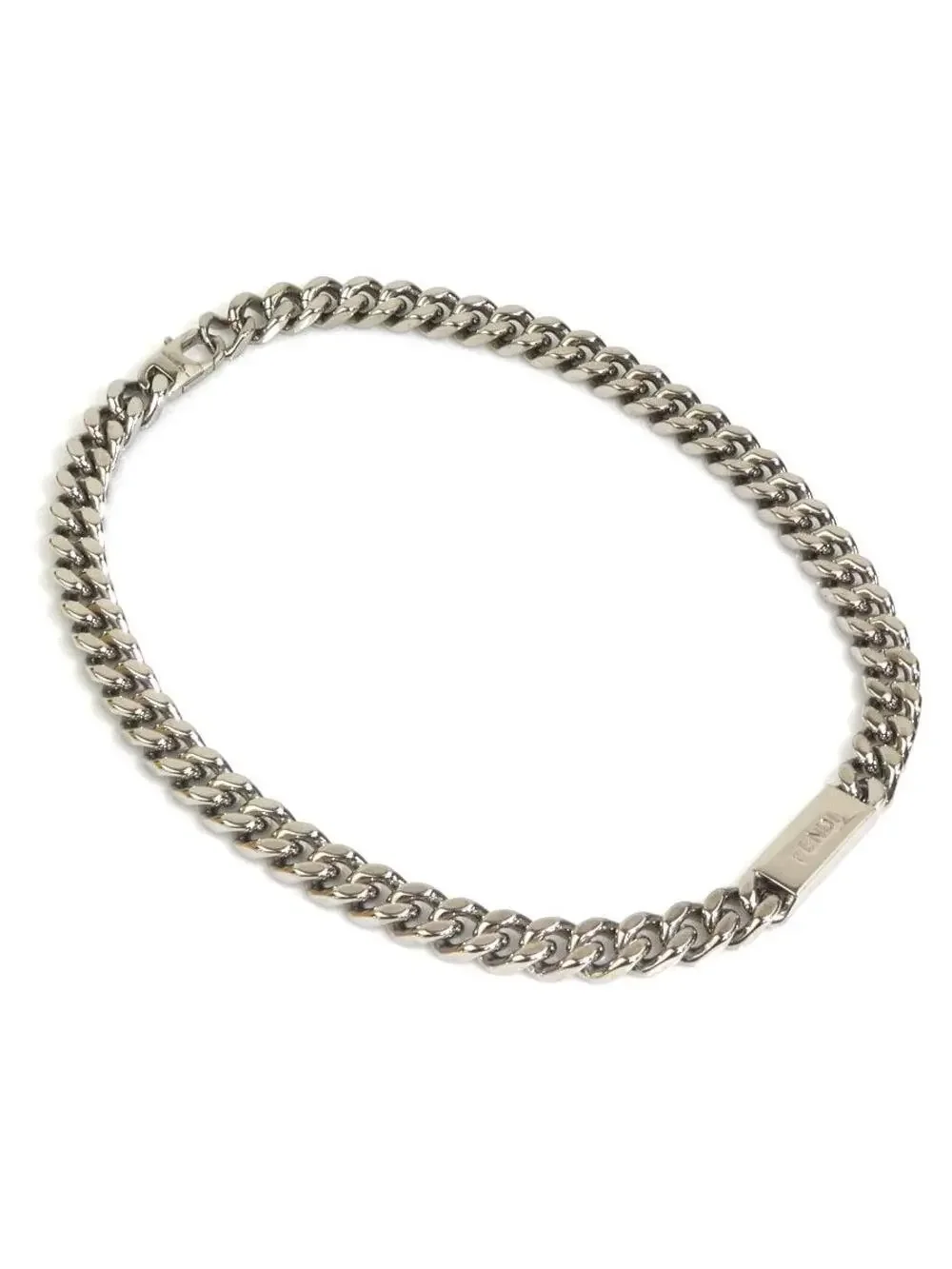Auth Fendi Necklace Silver Metal - #300096F29B